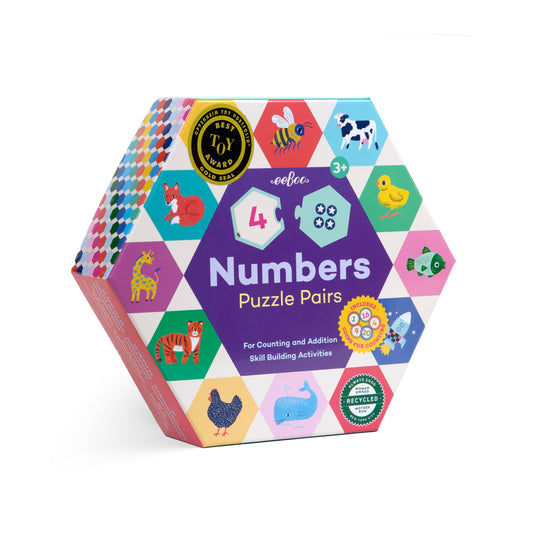 Numbers Hexagon Puzzle Pairs