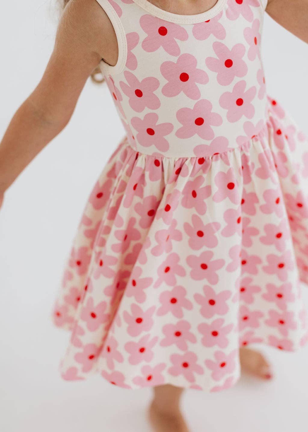 Pink Daisies Twirl Dress