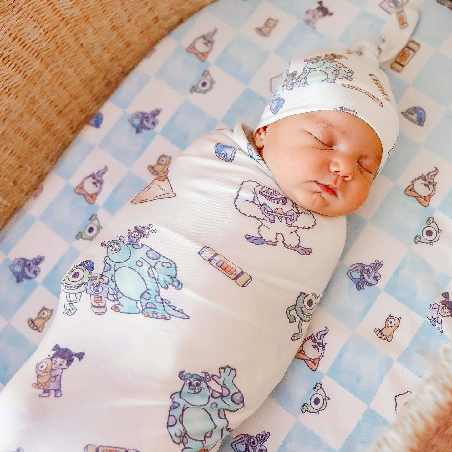 Monsters, Inc. Friends Knit Swaddle Blanket
