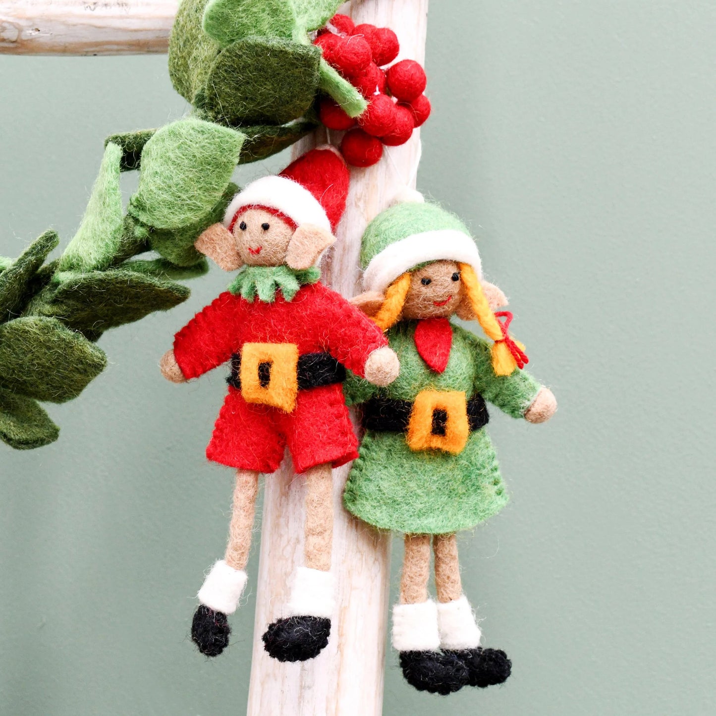 Felt Christmas Elves Pair
