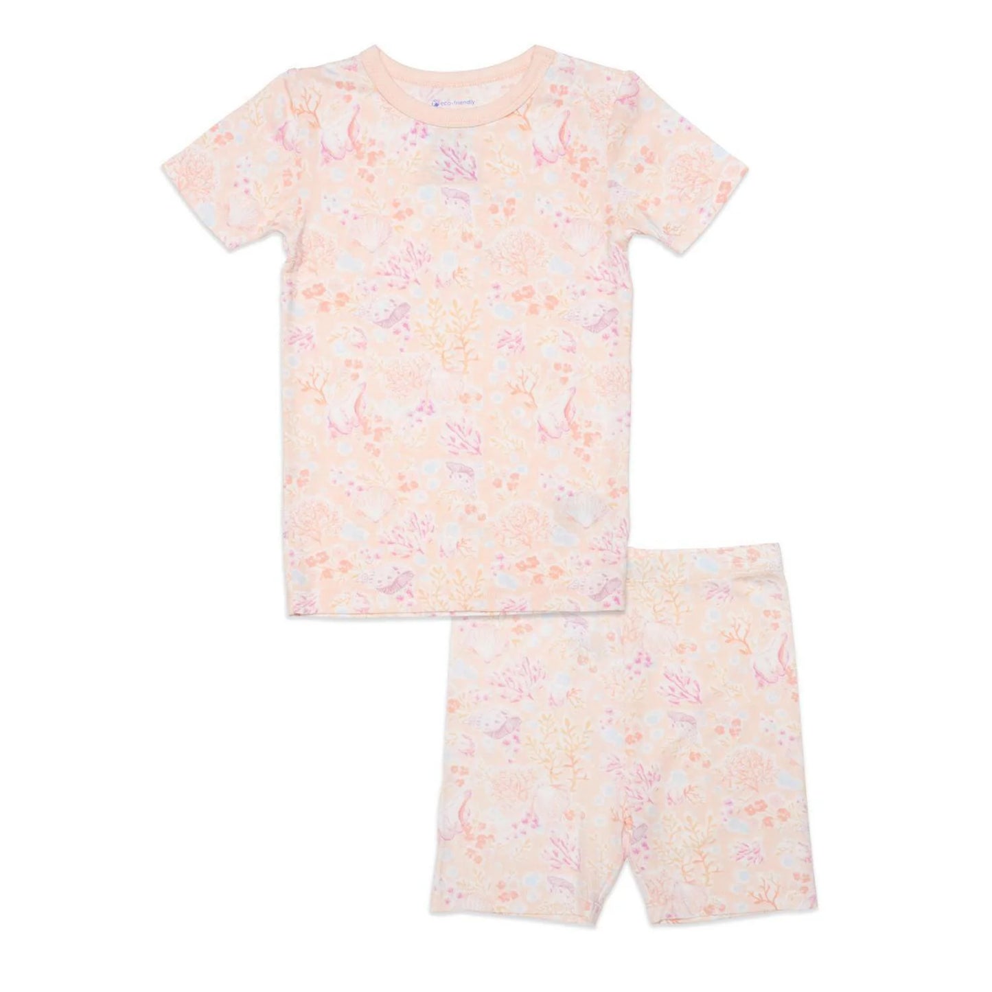 Coral Floral Shortie PJ Set