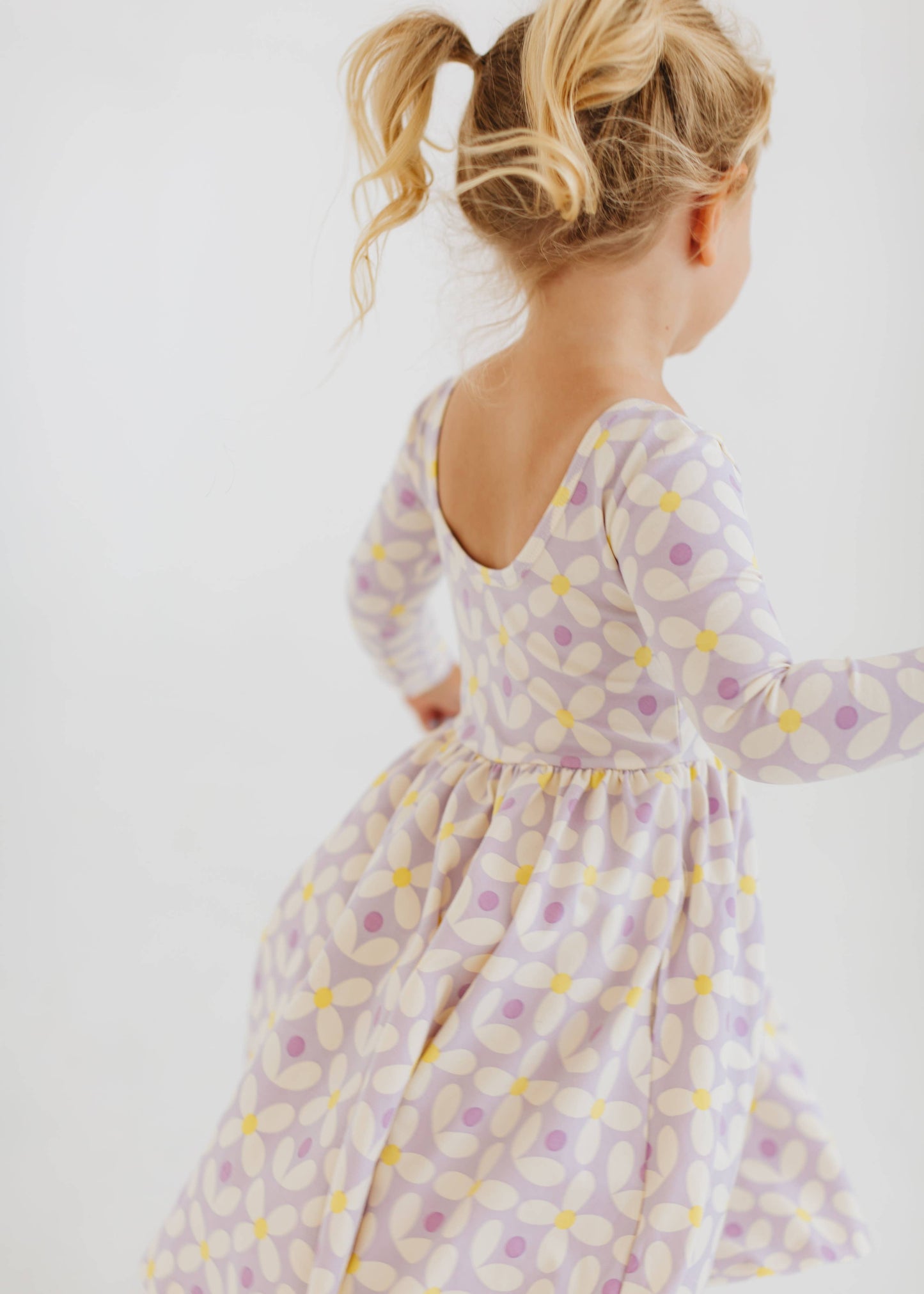Twirl Dress in Pale Purple Petals