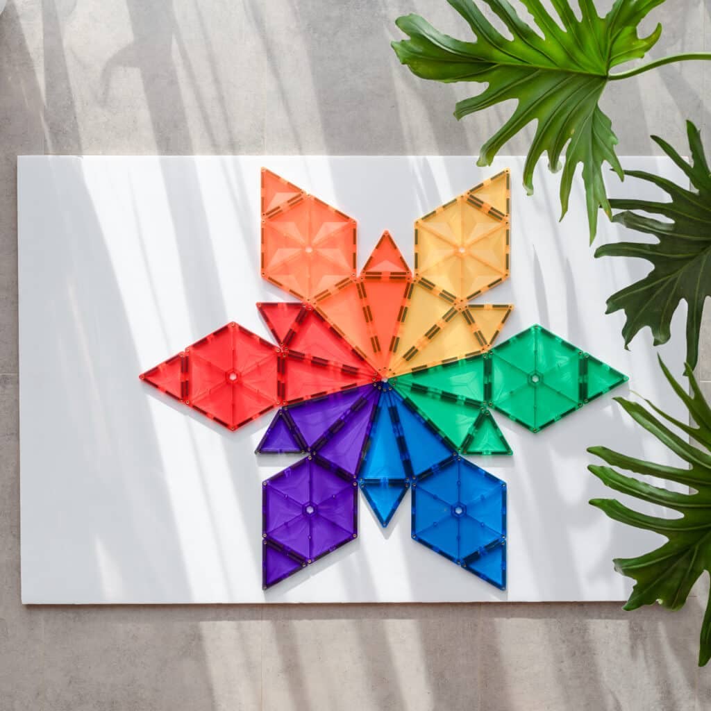 CONNETIX Rainbow Geometry Pack, 30 Pieces