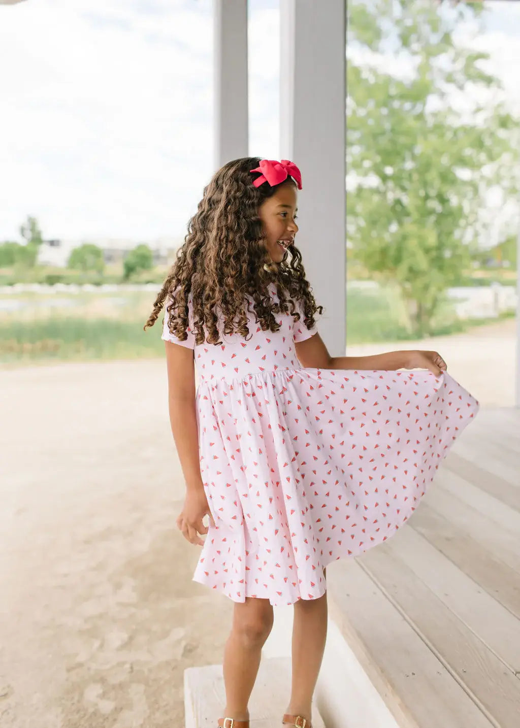 Classic Twirl Watermelon Dress