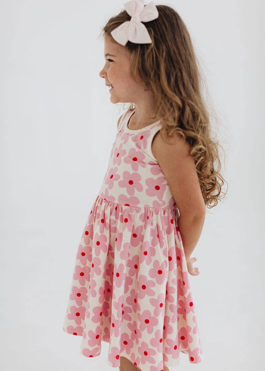 Pink Daisies Twirl Dress