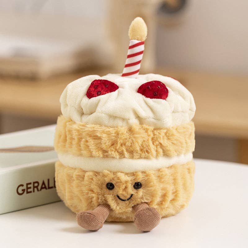 Strawberry Cream Birthday Cake Plush