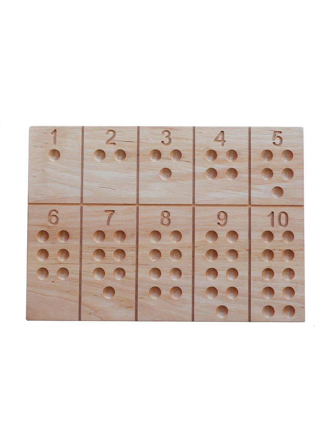 Wooden Story - Montessori Number Tracking Board With Balls