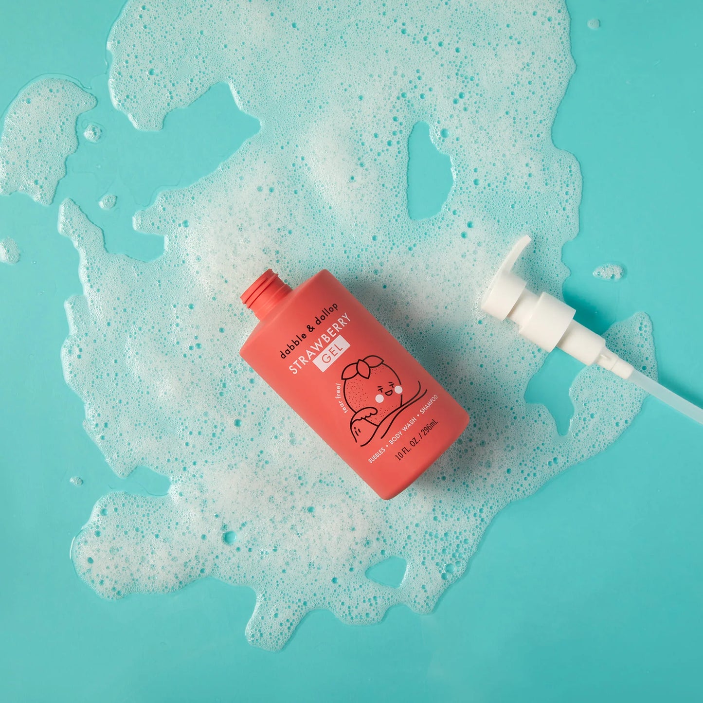 Tear-Free Strawberry 3-In-1 Wash, Shampoo & Bubbles