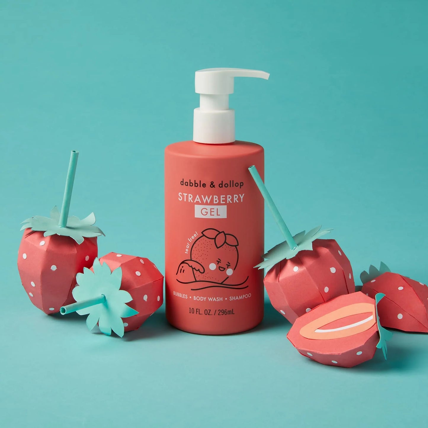 Tear-Free Strawberry 3-In-1 Wash, Shampoo & Bubbles