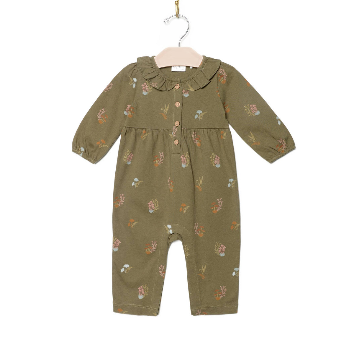 Lichen Mushrooms Frill Collar Romper