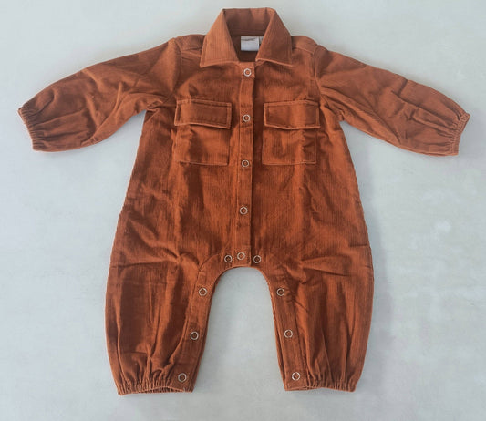 Rust Corduroy Jumpsuit