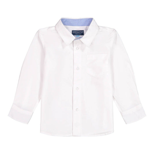 Boys Toddler White Poplin Buttondown