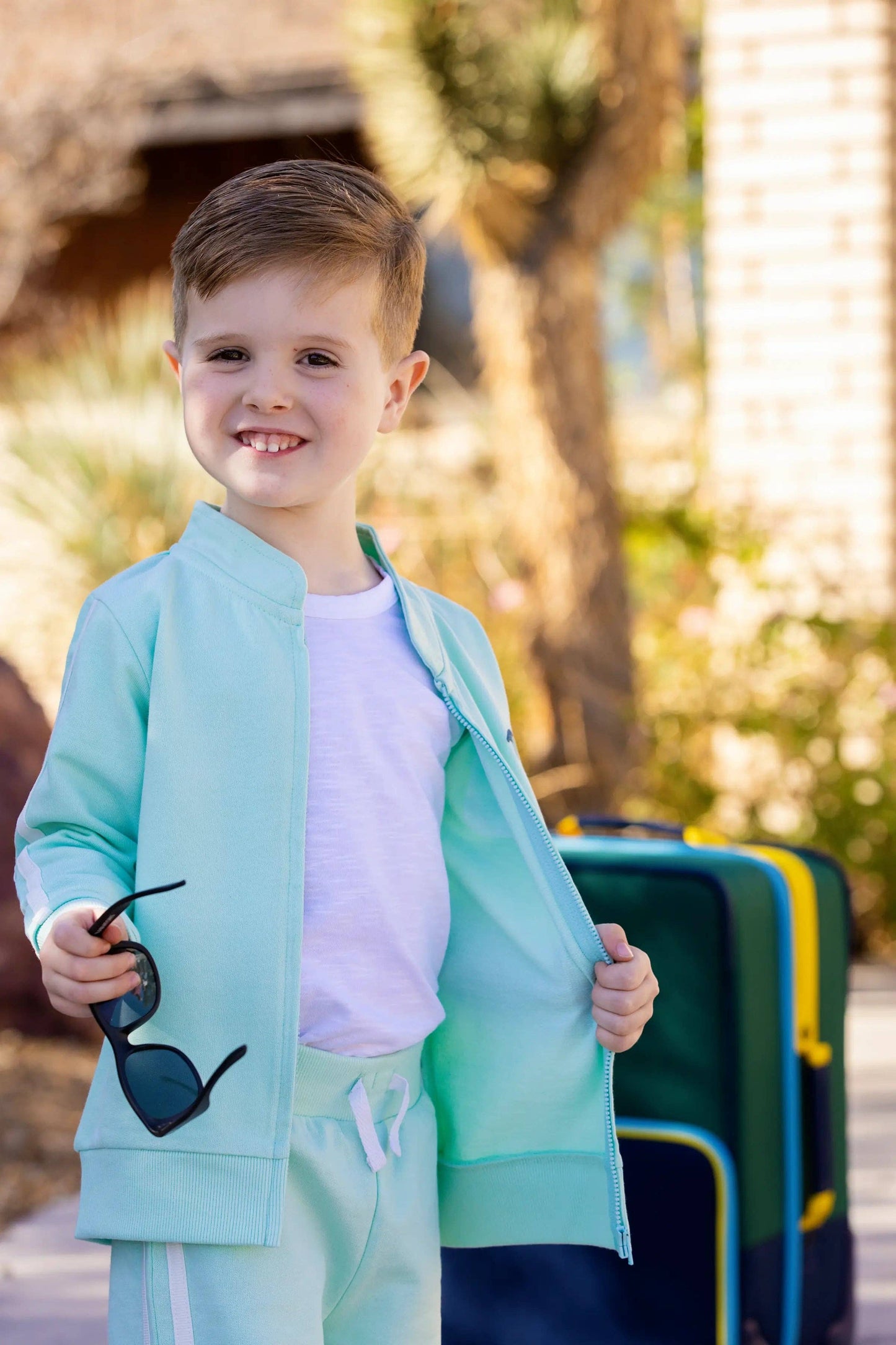 Palm Beach on Mint Embroidered Jacket