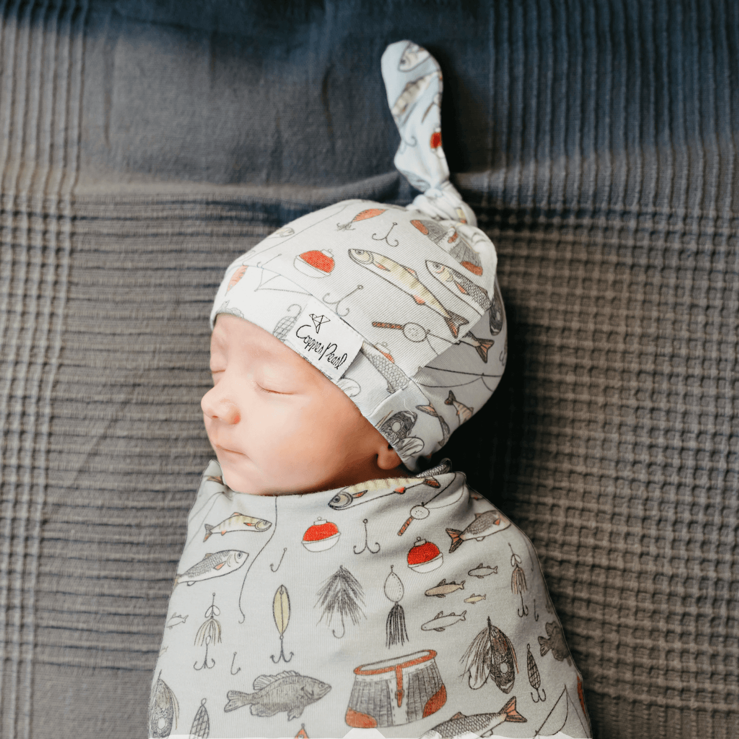 Trout Single Knit Swaddle Blanket