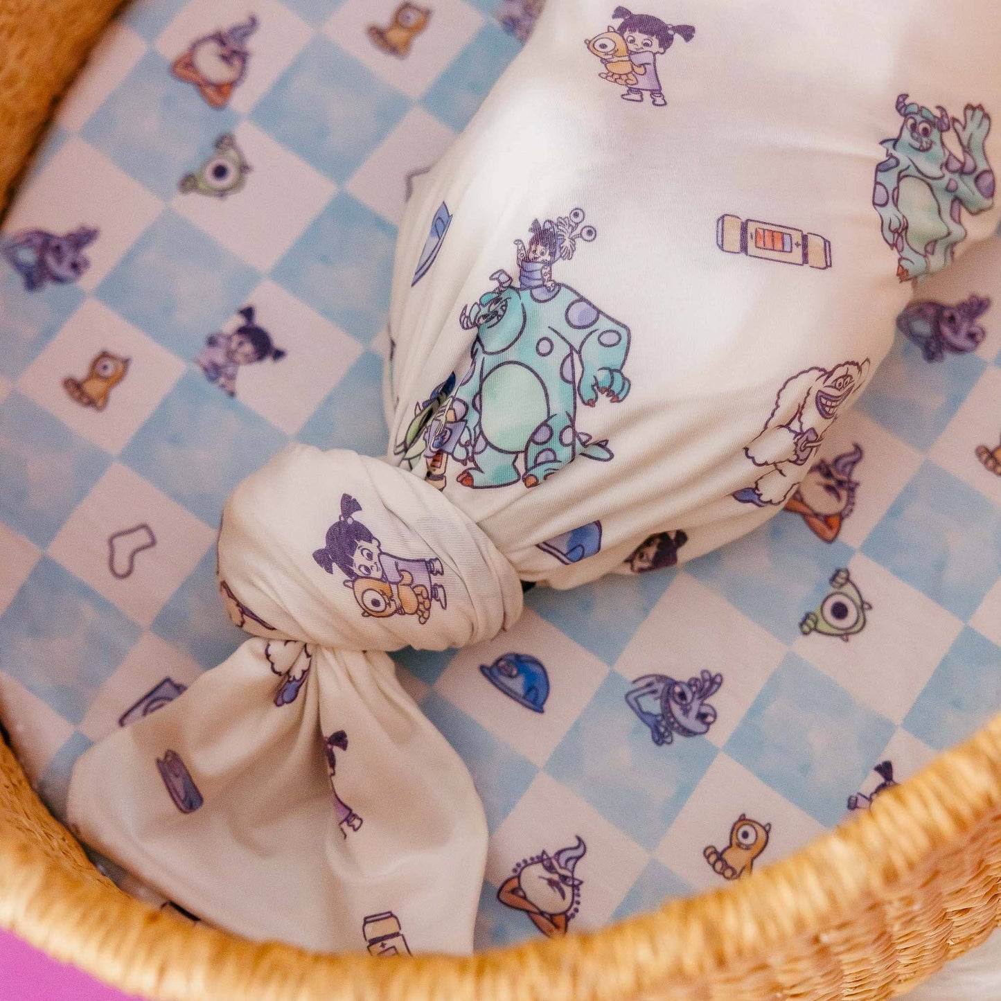 Monsters, Inc. Friends Knit Swaddle Blanket