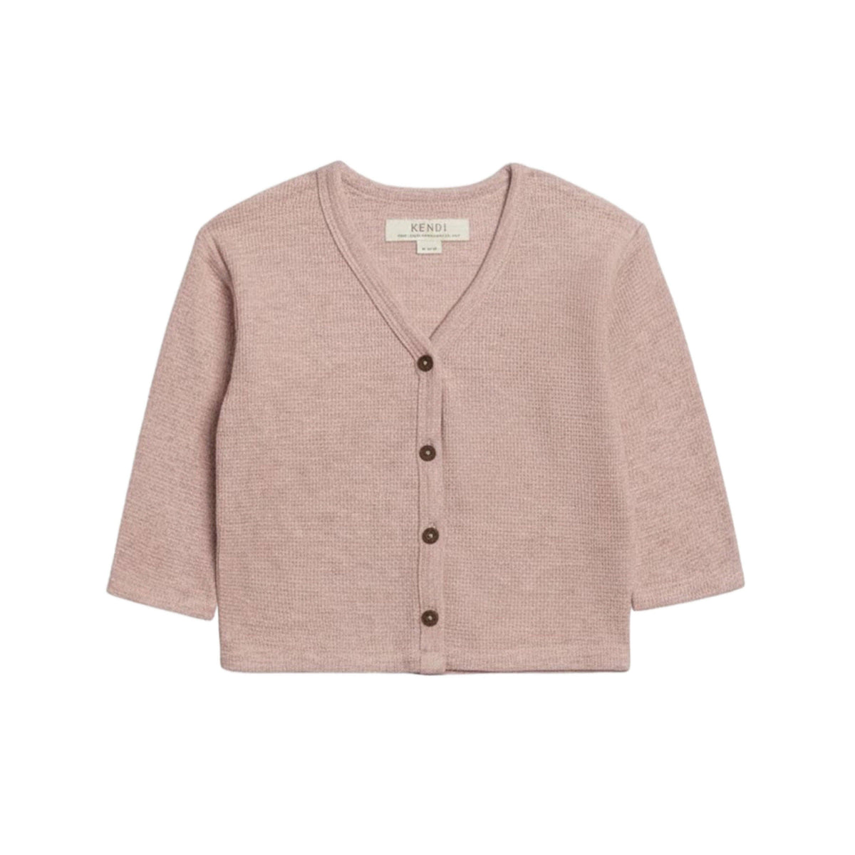 Wells Waffle Knit Cardigan - Petal Pink