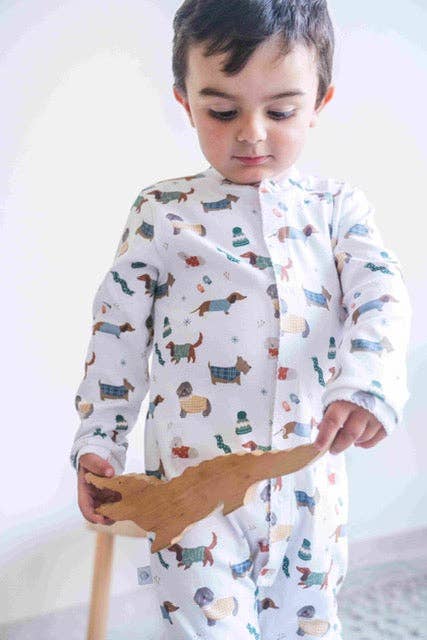Holiday Pima Cotton Baby Footie