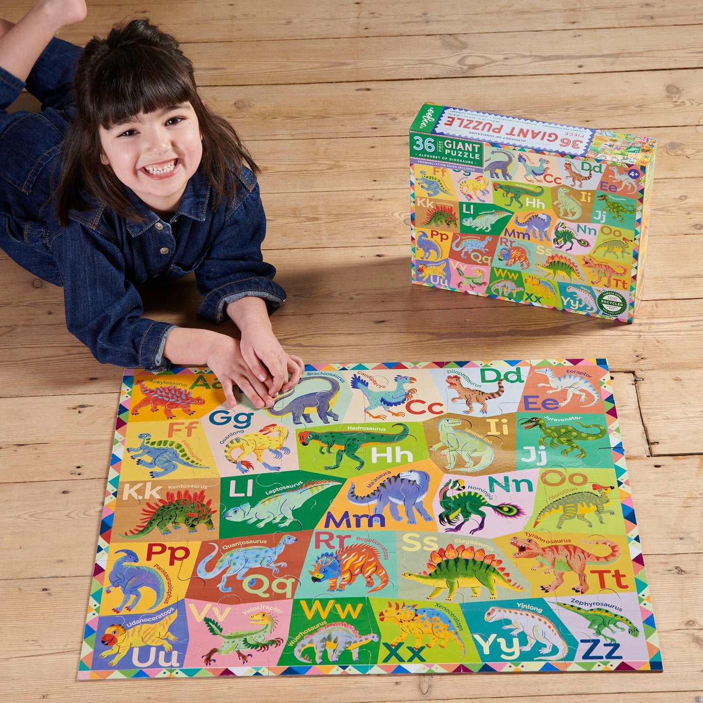 Alphabet of Dinosaurs 36 Pc Giant Puzzle