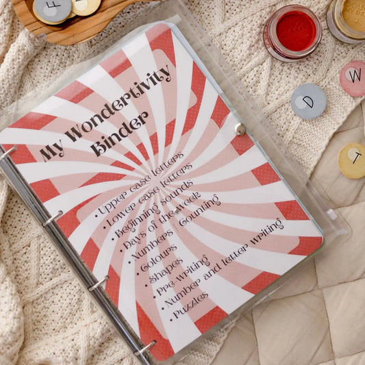 Wondertivity Red Learning Binder