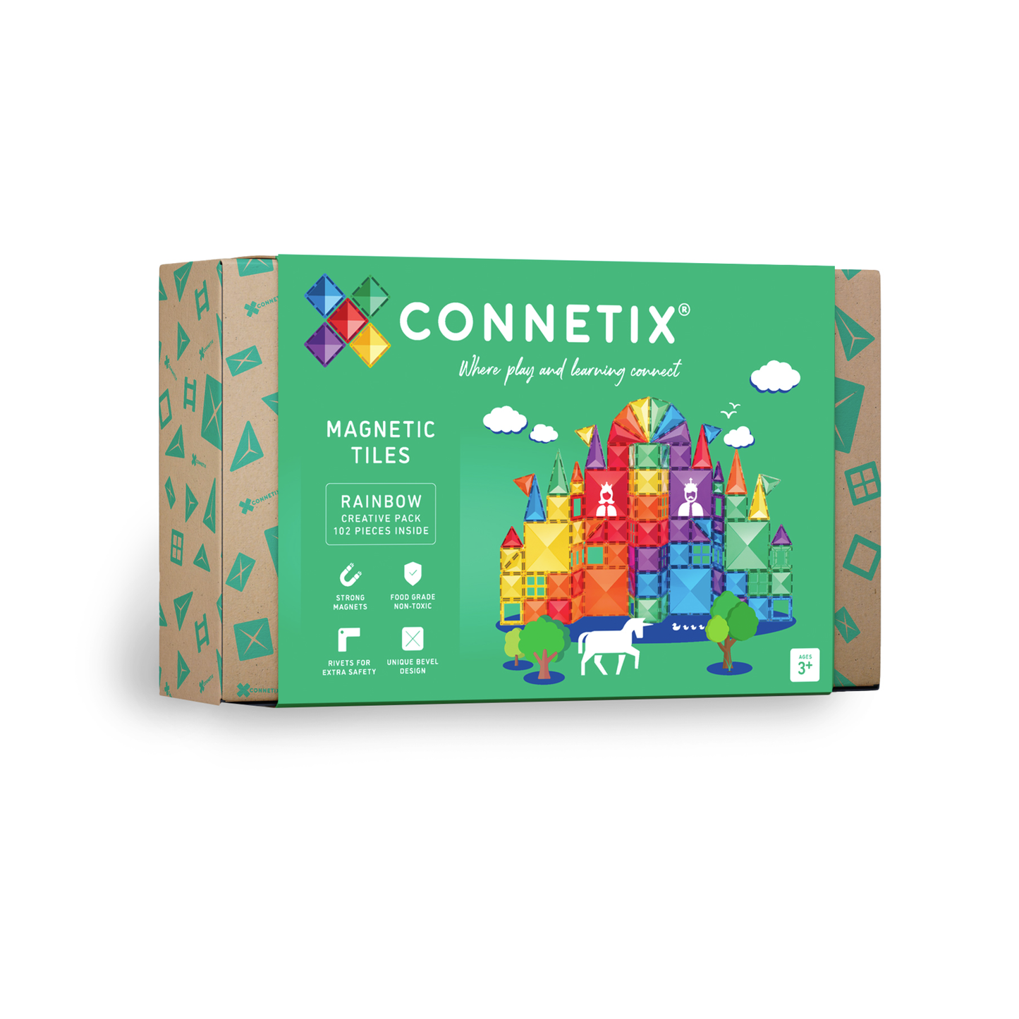 CONNETIX Rainbow Creative Pack, 102 Pieces