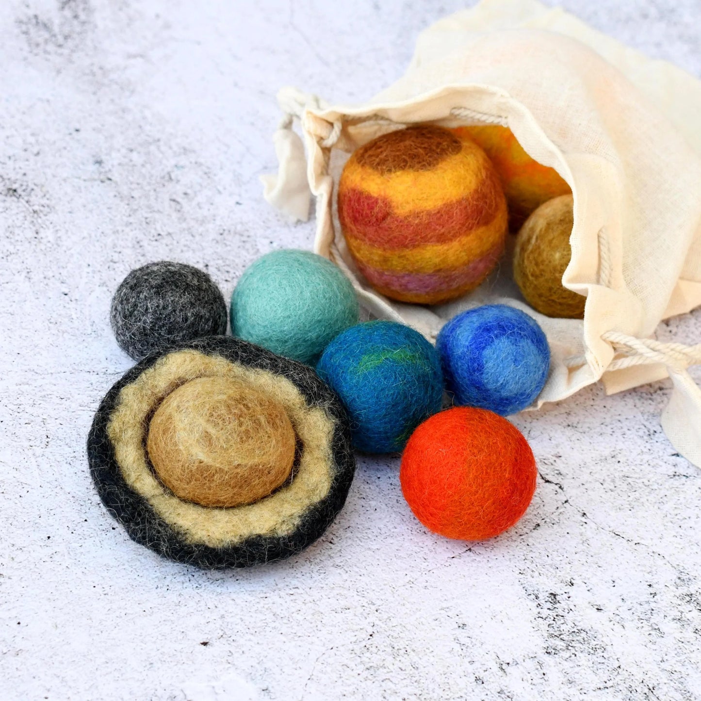 Solar System Space Felt Planets