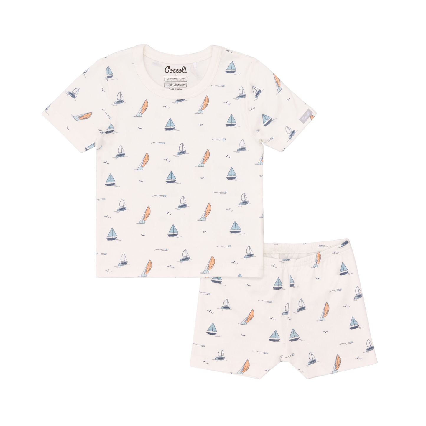 Boats on Cream Pajama Set