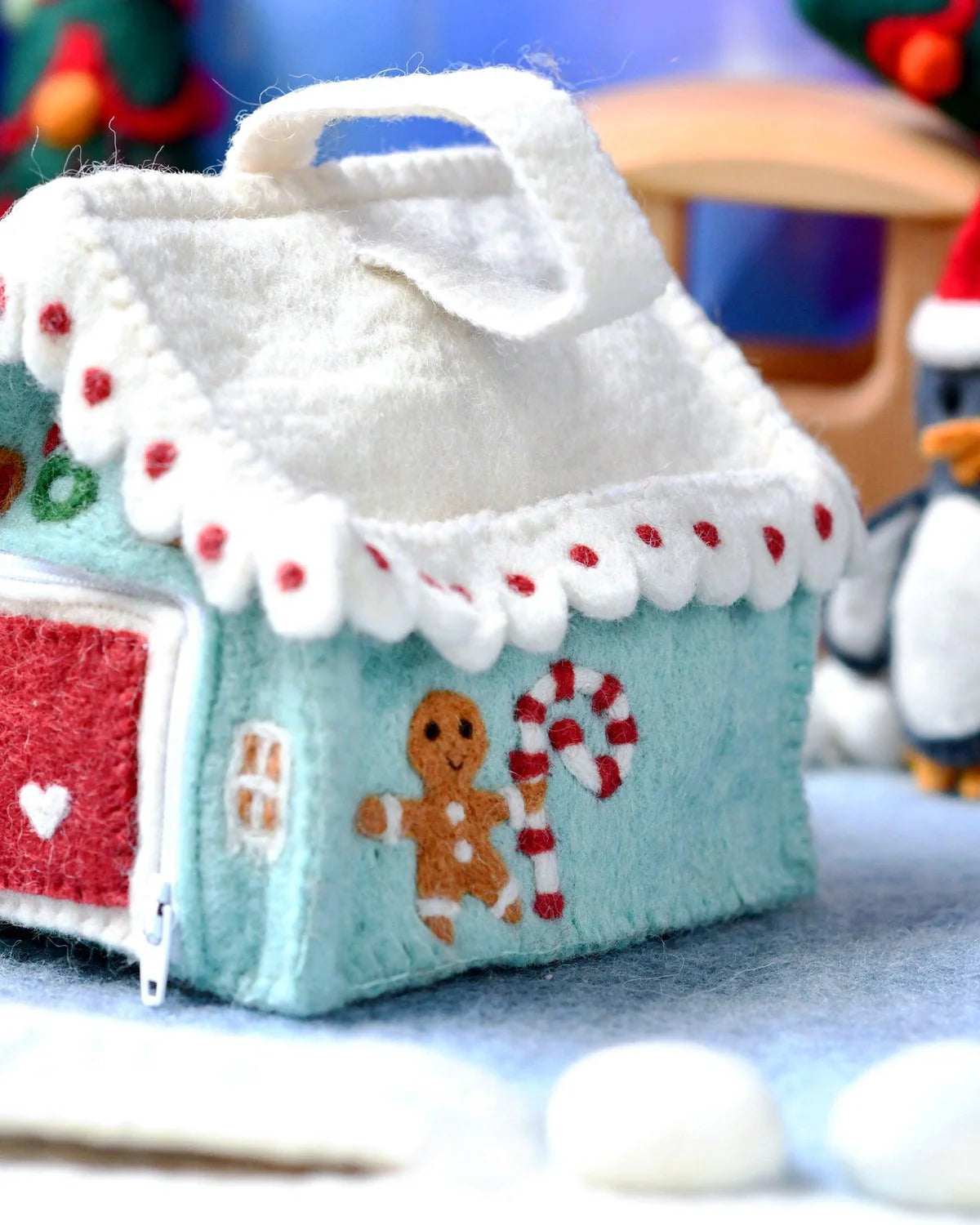 Felt Gingerbread House Bag in Various Colors
