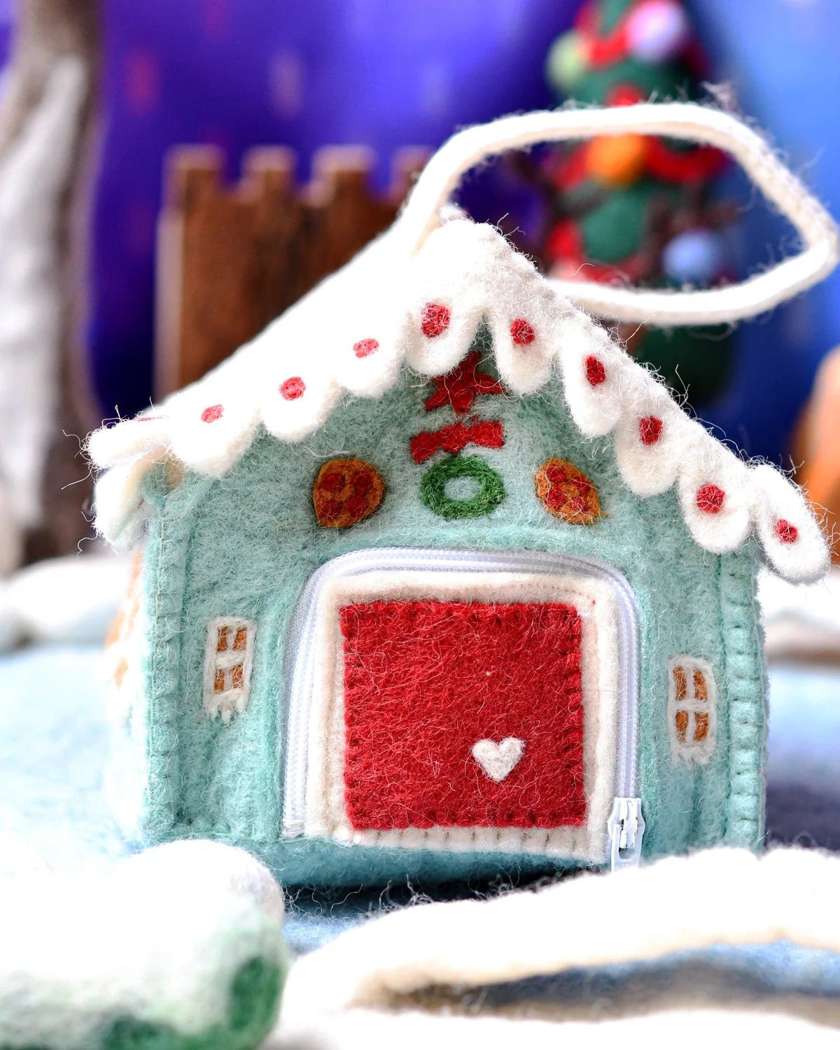 Felt Gingerbread House Bag in Various Colors