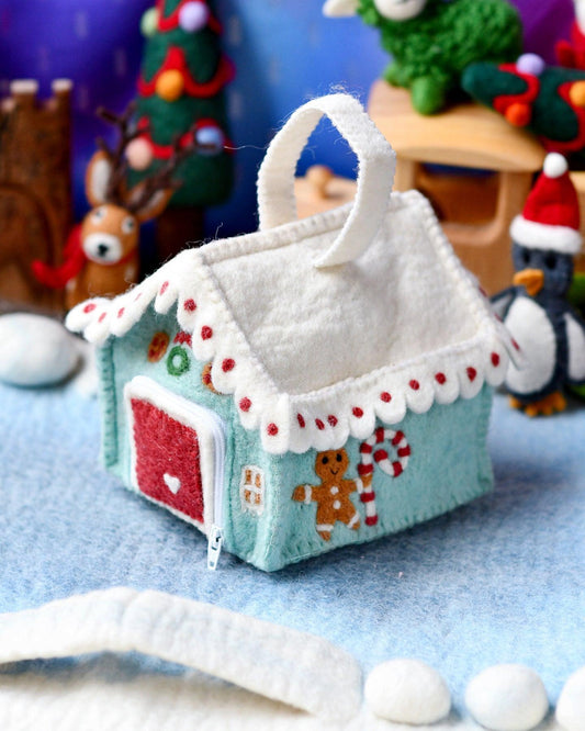 Felt Gingerbread House Bag in Various Colors
