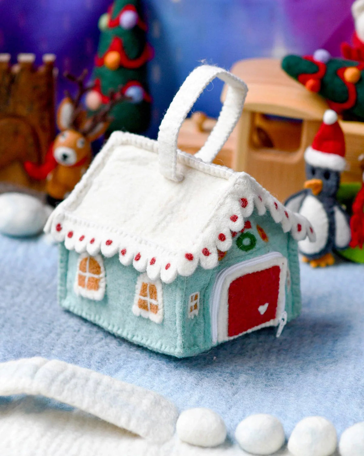 Felt Gingerbread House Bag in Various Colors