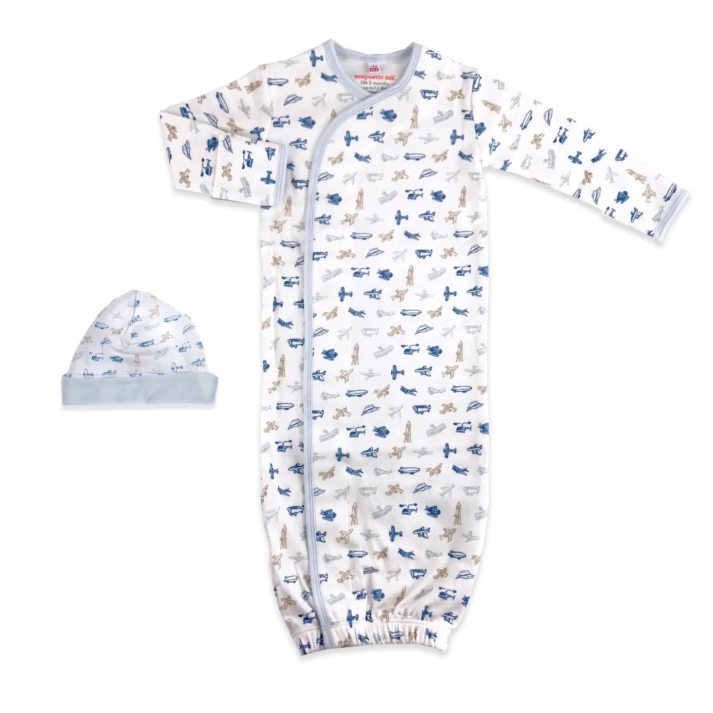 Airplanes Organic Gown Set