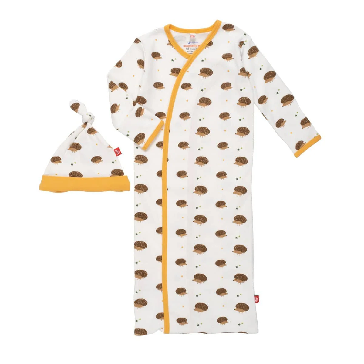 Hedgehog Gus Organic Gown Set