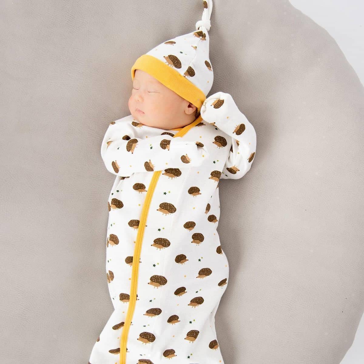 Hedgehog Gus Organic Gown Set