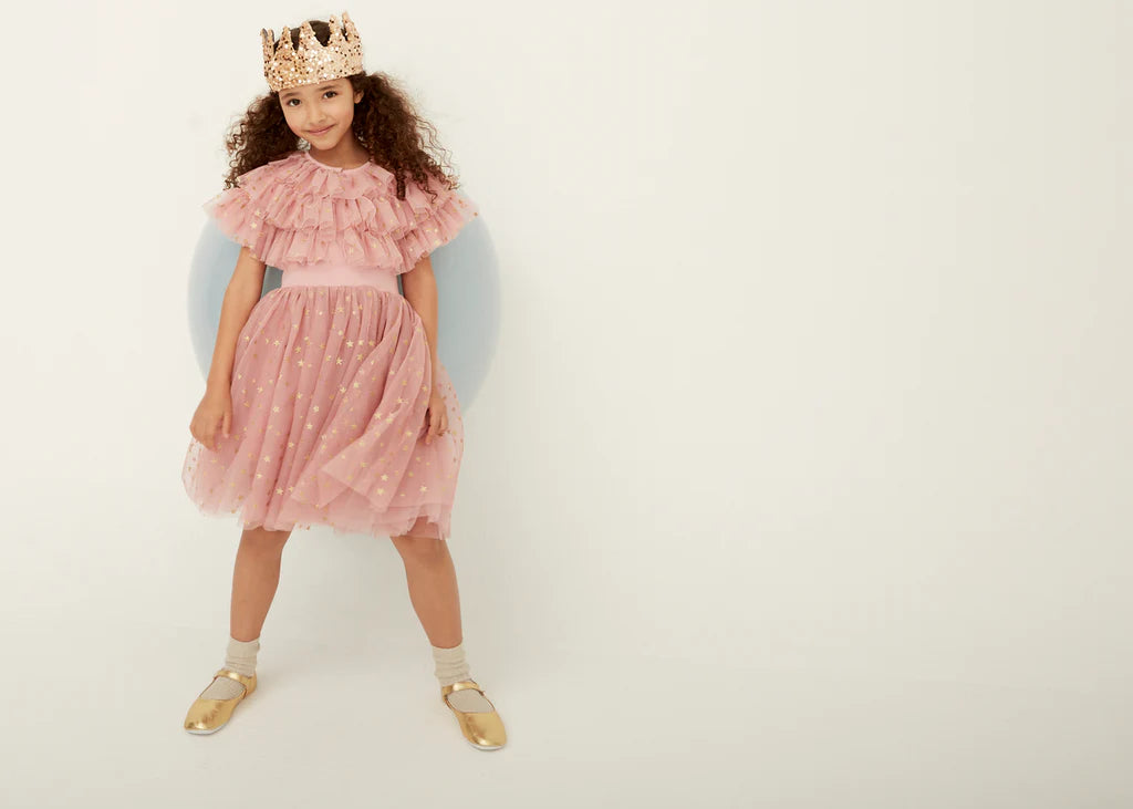 Pink & Gold Glitter Star Tutu Dress