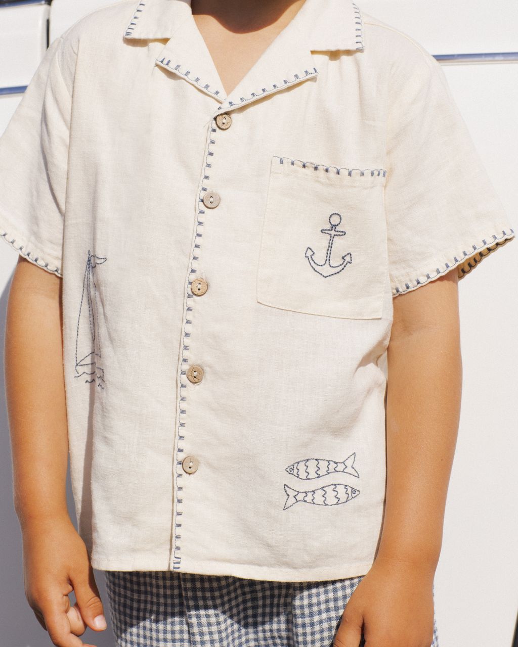 Lapel Collar Sailor Shirt