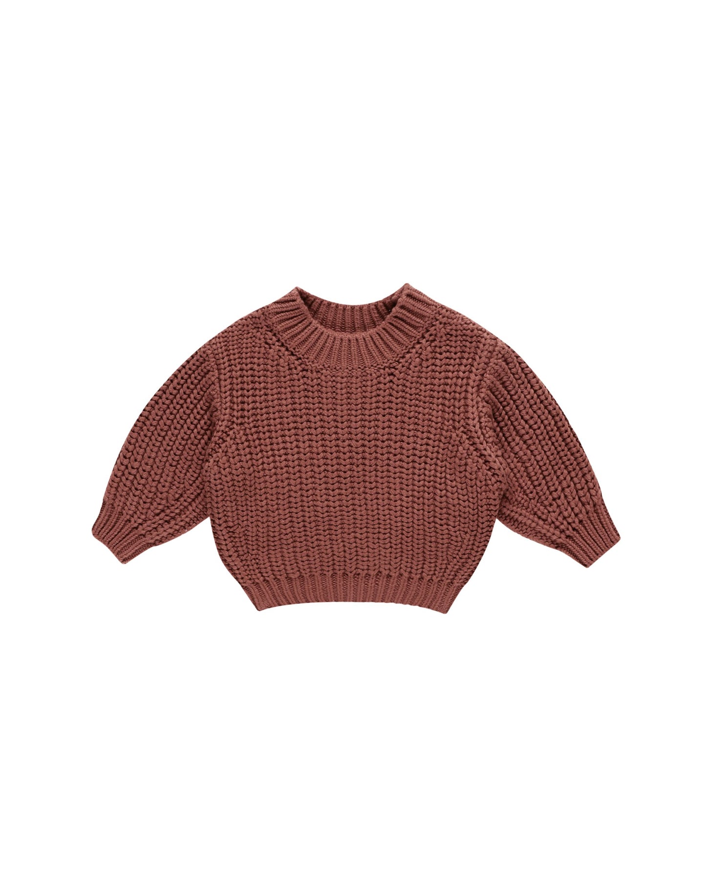 Chunky Knit Cranberry Sweater