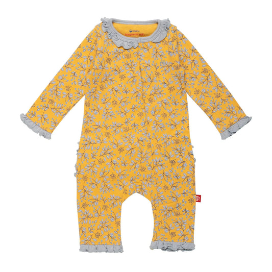 Olive My Love Toddler Ruffle Neck Coverall