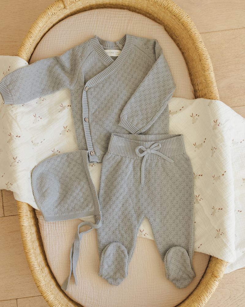 Knit Wrap Top & Pant Set