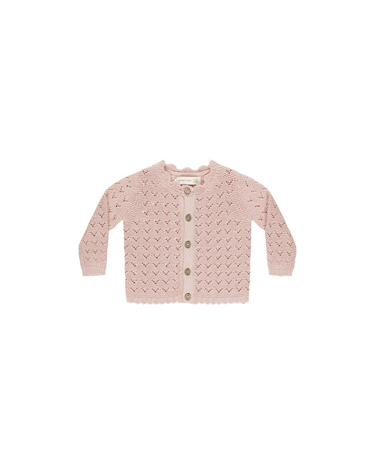 Scalloped Bubblegum Cardigan