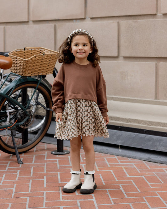 Vintage Bloom Sweatshirt Dress
