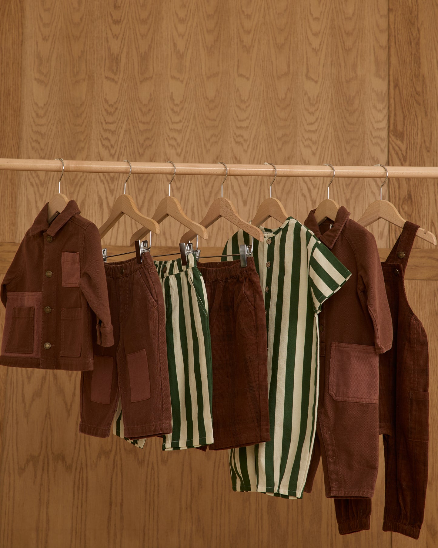 Brown Plaid  Corduroy Baggy Pants