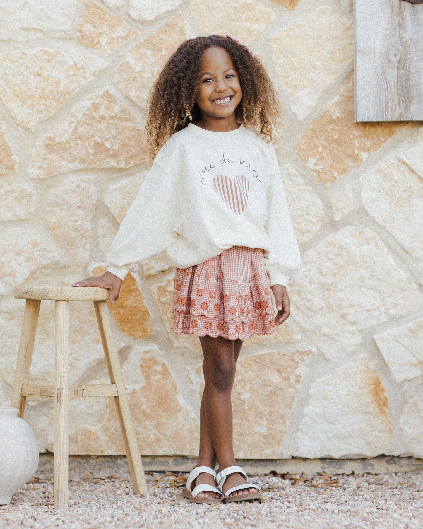 Tiered Mini Poppy Gingham Skirt