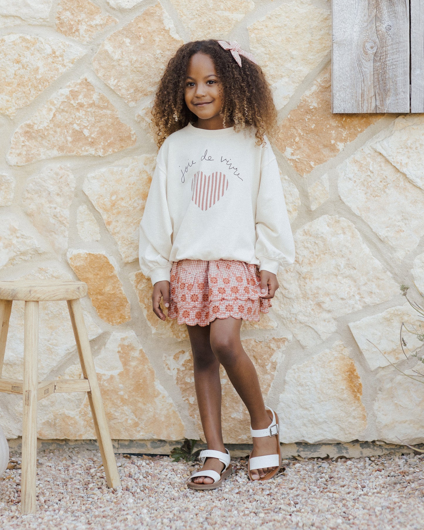 Tiered Mini Poppy Gingham Skirt