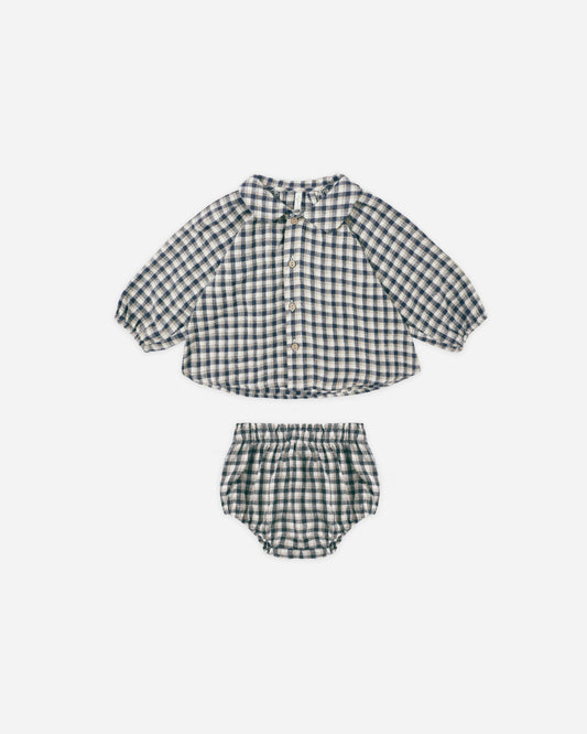 Navy Check Nellie Set
