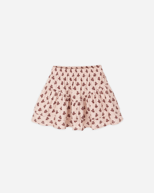Blush Fleur Tiered Mini Skirt