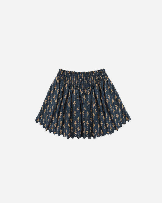 Smocked Vintage Bloom Mini Skirt