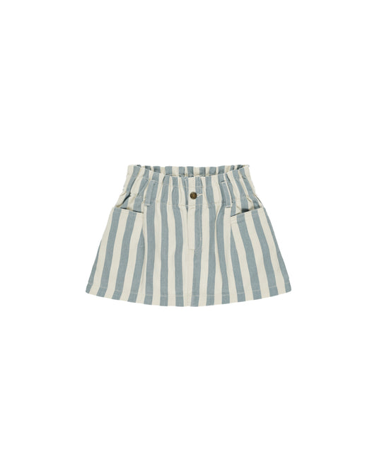 Denim Ocean Stripe Mini Skirt