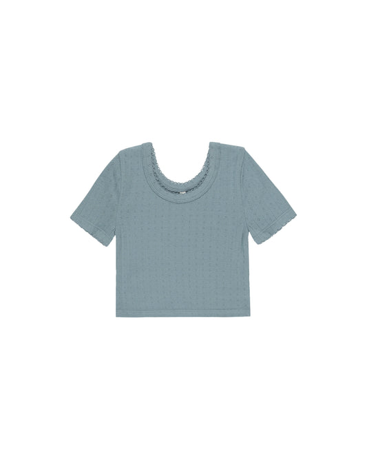 Pointelle Ocean Tee