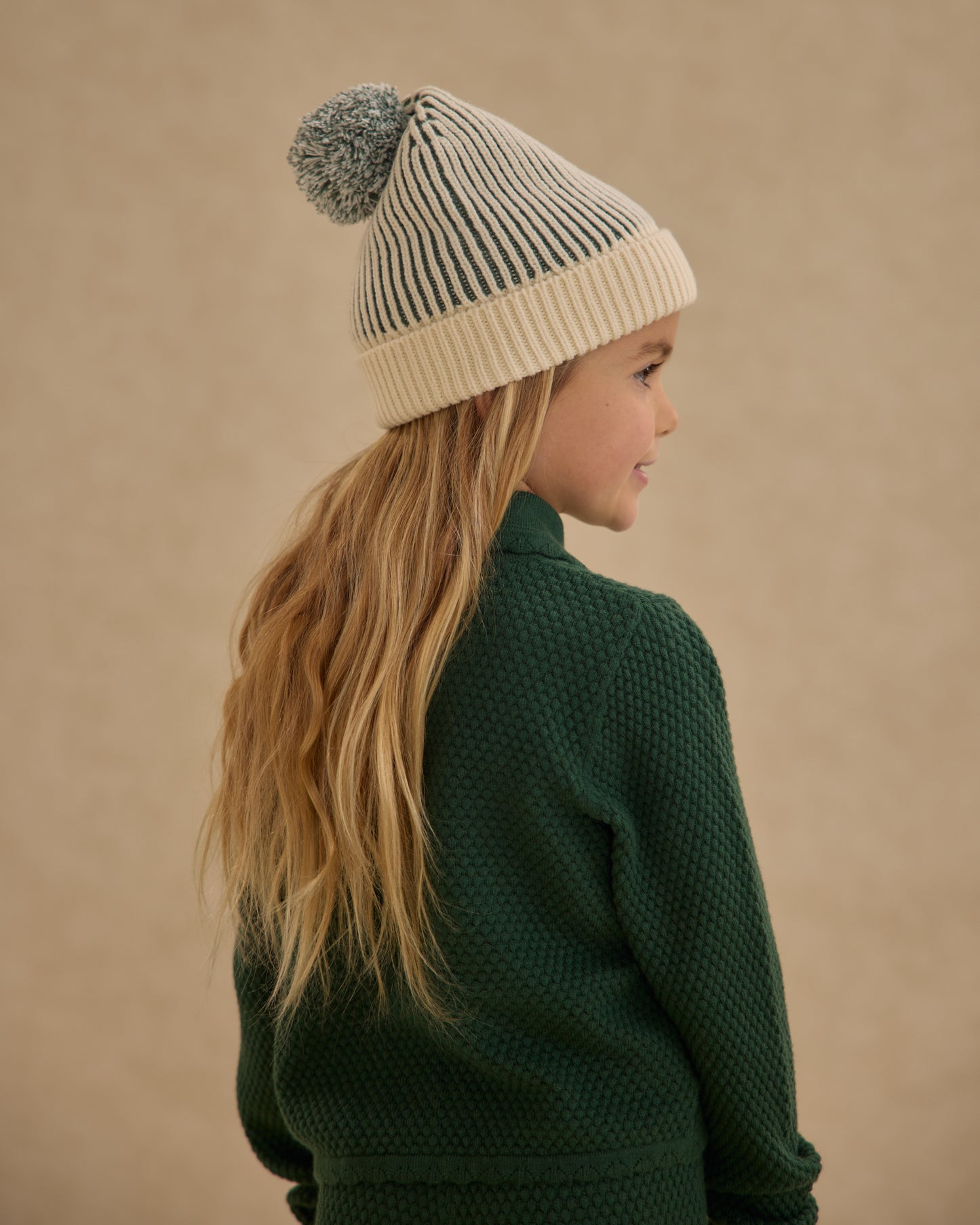 Green Stripe Beanie