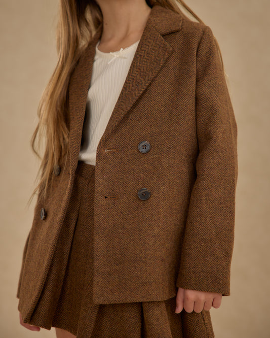 Rustic Double Breasted Blazer